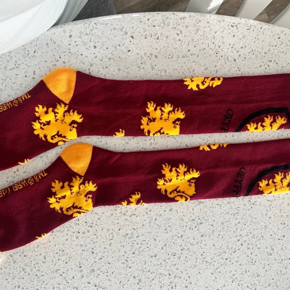 New- Harry Potter Gryffindor themed knee -high socks.